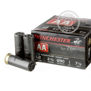 Photo detailing the 12 GAUGE WINCHESTER AA 2-3/4" 1 OZ. #7.5 SHOT (250 ROUNDS) for sale at AmmoMan.com.