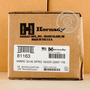Photograph showing detail of 30-06 HORNADY FULL BOAR 165 GRAIN GMX (20 ROUNDS)