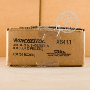 Photo detailing the 410 BORE WINCHESTER SUPER-X 3" 000 BUCK (5 ROUNDS) for sale at AmmoMan.com.