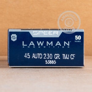 Image of the 45 ACP SPEER LAWMAN CLEAN-FIRE 230 GRAIN TMJ (1000 ROUNDS) available at AmmoMan.com.