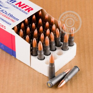 Image of MaxxTech 7.62 x 39 rifle ammunition.