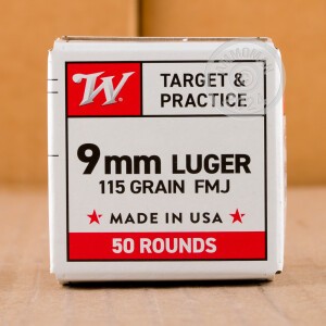 Image of the 9MM WINCHESTER 115 GRAIN FMJ (1000 ROUNDS) available at AmmoMan.com.