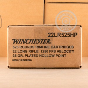 Image of the 22 LR WINCHESTER 36 GRAIN CPHP (5250 ROUNDS) available at AmmoMan.com.