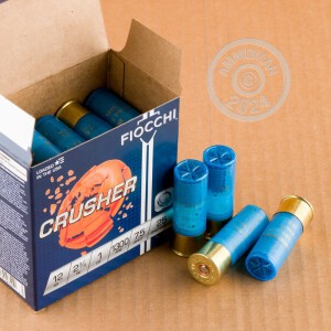 Photo detailing the 12 GAUGE 2 3/4" FIOCCHI CRUSHER #7 1/2 SHOT (250 ROUNDS) for sale at AmmoMan.com.