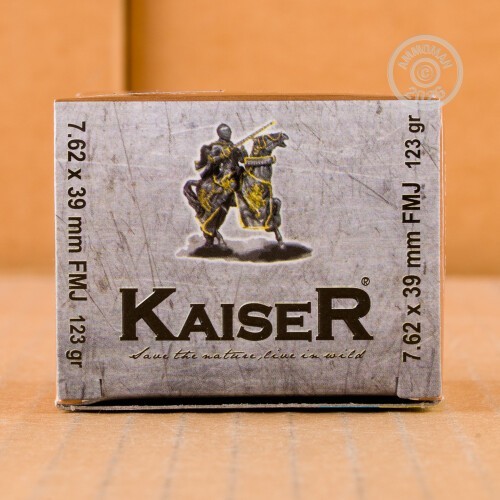 カートラベル7.62×39 7.62x39 Ammo at AmmoMan.com - Kaiser 123 Grain FMJ - 20 Rounds