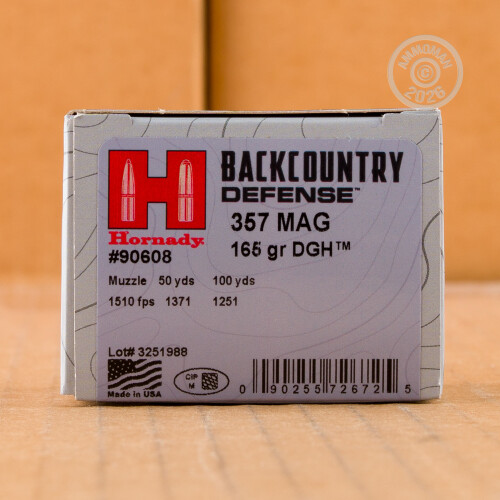357 Magnum Ammo at AmmoMan.com - Hornady 165 Grain DGH - 25 Rounds