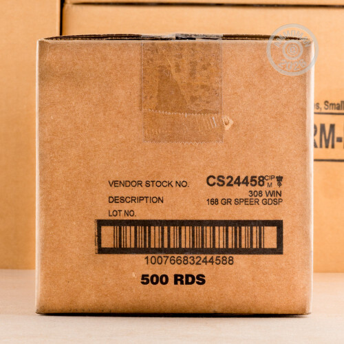20 Rounds of 308 Win 168 Grain Speer Bonded SP Ammo at AmmoMan.com