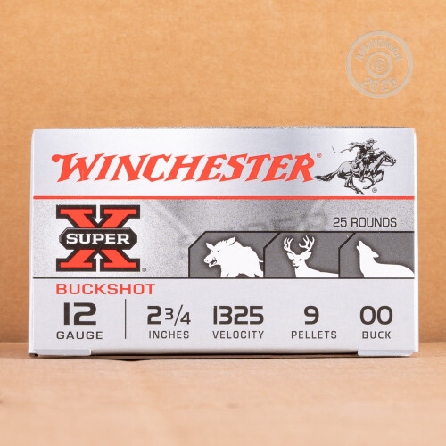 2 Inch Bullets 12 Gauge Ammo at AmmoMan.com - Winchester Super-X 2-3/4” 00 Buckshot ...