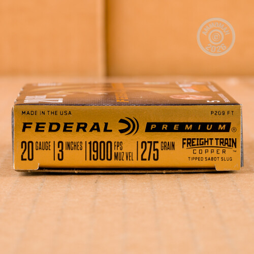 Federal Freight Train 20ga Ammo - 50rds 275gr Sabot Slug