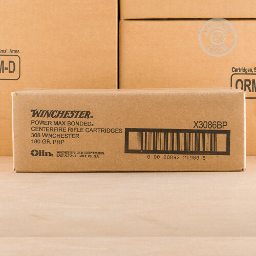 200 Rounds of Winchester Power Max Bonded 180 Grain PHP 308 Win