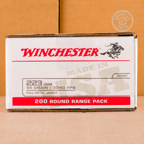 223 Rem Ammo at AmmoMan.com - Winchester USA 55 Grain FMJ - 800 Rounds