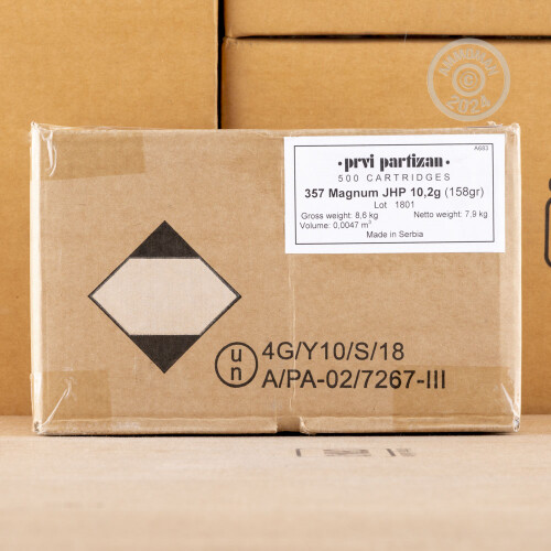 357 Magnum Ammo At AmmoMan Prvi Partizan 158 Grain JHP 500 Rounds 357-magnum-ammo-at-ammoman-prvi-partizan-158-grain-jhp-500-rounds
