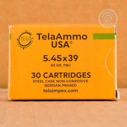 5.45x39 Ammo at AmmoMan.com - Tela Impex 65gr FMJ - 750rds