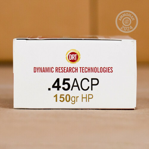 20 Rounds of 45 ACP 150 Grain DRT HP Ammo at AmmoMan.com