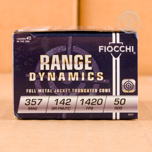 357 Magnum Ammo - 50 Rounds of Fiocchi 142 Grain FMJ at AmmoMan.com