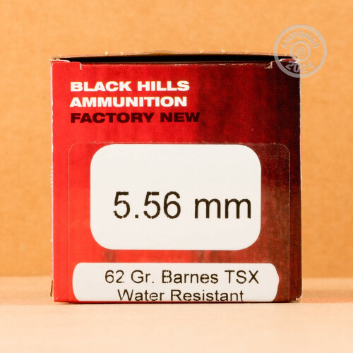 500 Rounds of 5.56x45 62 Grain Black Hills TSX Ammo at