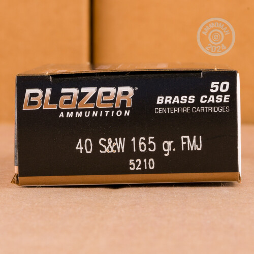 40 Sandw Ammo 50 Rounds Of Cci Blazer Brass 165 Grain Fmj At 