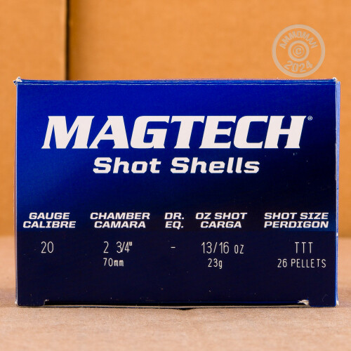 20 Gauge Ammo - 250 Rounds of 2-3/4” 13/16 oz. F Shot by Magtech