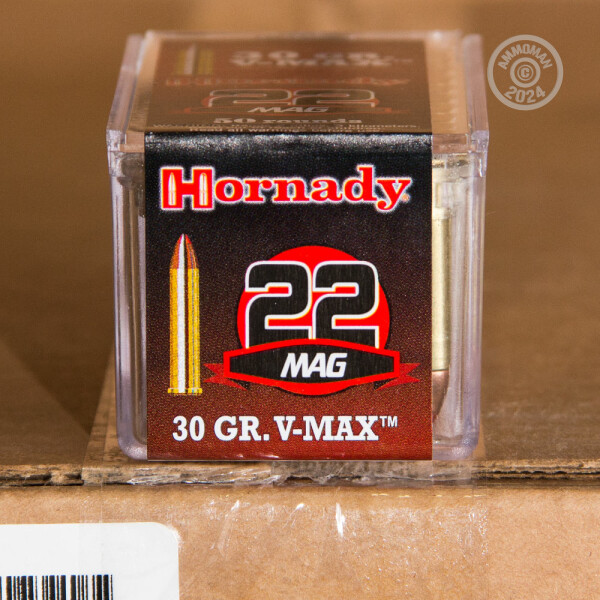 22 WMR Ammo at AmmoMan.com - Hornady 30 Grain V-Max Polymer Tip - 500 ...