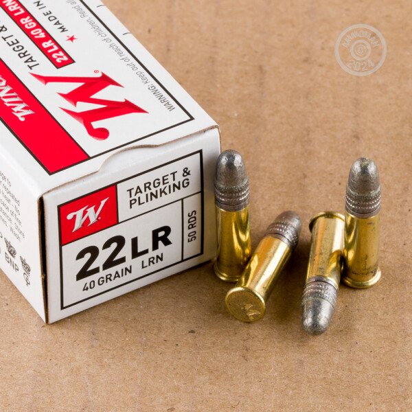 22 LR Ammo at AmmoMan.com - Winchester USA 40 Grain LRN - 5000 Rounds