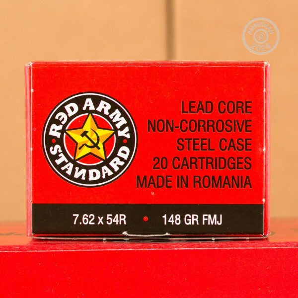 762x54r Ammo 620 Rounds Of 148 Grain Fmj Red Army Standard With Free