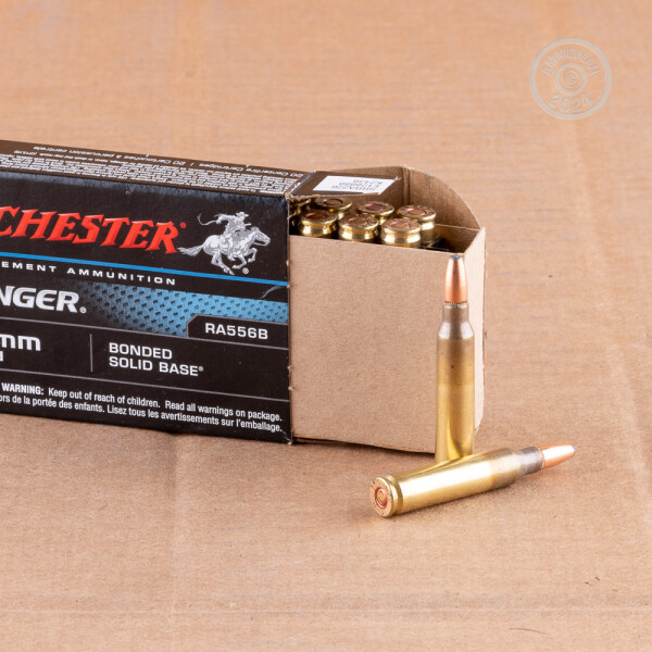 20 Rounds of 5.56x45 64 Grain Winchester Ranger Bonded Solid Base Ammo