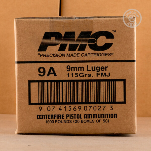 9mm Ammo - 300 Rounds of 115 Grain FMJ PMC with Free Shipping at ...