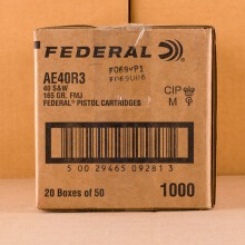 An image of .40 Smith & Wesson ammo made by Federal at AmmoMan.com.