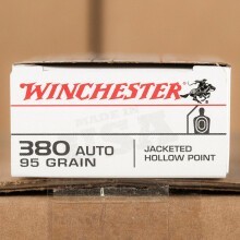 An image of .380 Auto ammo made by Winchester at AmmoMan.com.