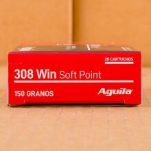 An image of 308 / 7.62x51 ammo made by Aguila at AmmoMan.com.