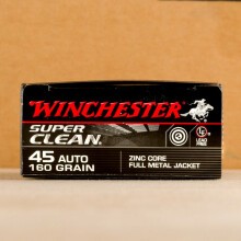 Image of 45 ACP WINCHESTER SUPER CLEAN 160 GRAIN LEAD-FREE FMJ (500 ROUNDS)