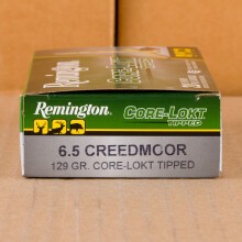 Image of Remington 6.5MM CREEDMOOR rifle ammunition.