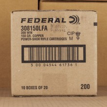 Photo of 308 / 7.62x51 Solid Copper Hollow Point (SCHP) ammo by Federal for sale.