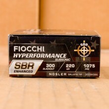 An image of 300 AAC Blackout ammo made by Fiocchi at AmmoMan.com.