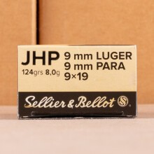 A photo of a box of Sellier & Bellot ammo in 9mm Luger.