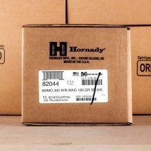 Image of Hornady 300 Winchester Magnum rifle ammunition.