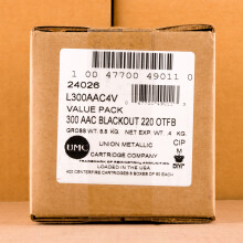 Photo detailing the 300 AAC BLACKOUT REMINGTON UMC 220 GRAIN OTFB (50 ROUNDS) for sale at AmmoMan.com.
