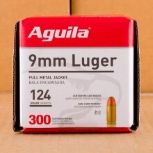 Photo of 9mm Luger FMJ ammo by Aguila for sale.