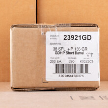 Image of 38 SPECIAL +P SPEER GOLD DOT 135 GRAIN JHP (20 ROUNDS)
