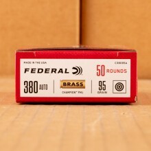A photo of a box of Federal ammo in .380 Auto.
