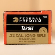 Photograph of .22 Long Rifle ammo with Lead Solid (LS) ideal for training at the range.