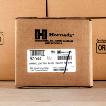 An image of 300 Winchester Magnum ammo made by Hornady at AmmoMan.com.