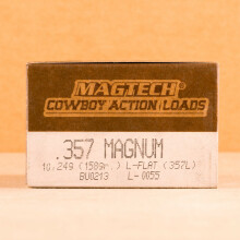 A photograph of 1000 rounds of 158 grain 357 Magnum ammo with a Lead Flat Nose bullet for sale.