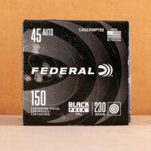 Image of .45 Automatic pistol ammunition at AmmoMan.com.