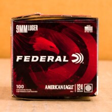 An image of 9mm Luger ammo made by Federal at AmmoMan.com.