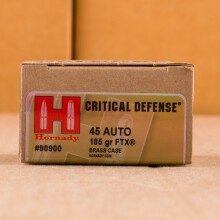 Photo of .45 Automatic JHP ammo by Hornady for sale at AmmoMan.com.