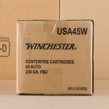 A photo of a box of Federal ammo in .45 Automatic.