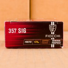 Image of Fiocchi 357 SIG pistol ammunition.