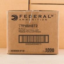 Image of .45 Automatic ammo by Federal that's ideal for home protection.