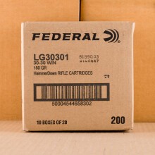 Image of Federal 30-30 Winchester rifle ammunition.